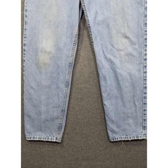Levis 550 Jeans Mens 34x30 Straight Leg Blue Denim Relaxed Cotton Distressed - Picture 2 of 13